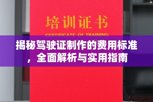 广南揭秘驾驶证制作的费用标准，全面解析与实用指南