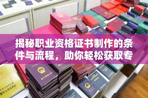 广南揭秘职业资格证书制作的条件与流程，助你轻松获取专业认证