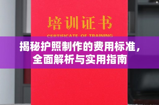 广南揭秘护照制作的费用标准，全面解析与实用指南