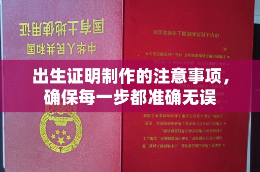 广南出生证明制作的注意事项，确保每一步都准确无误
