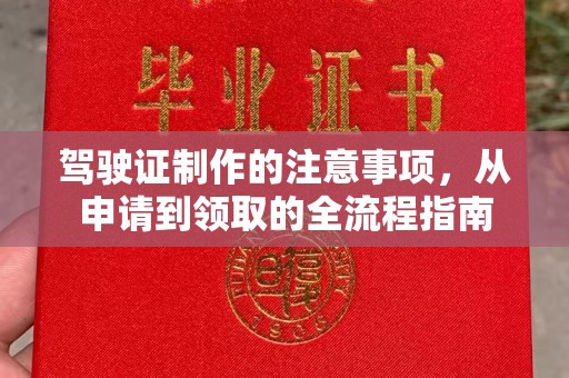 广南驾驶证制作的注意事项，从申请到领取的全流程指南