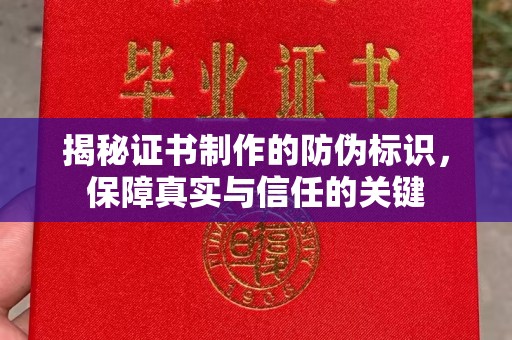 广南揭秘证书制作的防伪标识，保障真实与信任的关键